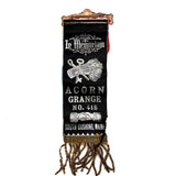 Antique Acorn Grange South Cushing, ME Patrons of Husbandry Secretary's Ribbon with Many Hands