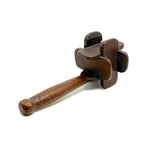 Lovely 19th Century Walnut Whimsy Rattle with Asymetrical Handle