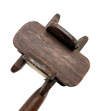 Lovely 19th Century Walnut Whimsy Rattle with Asymetrical Handle