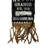 Antique Acorn Grange South Cushing, ME Patrons of Husbandry Secretary's Ribbon with Many Hands