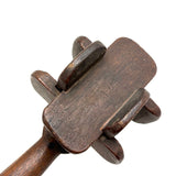 Lovely 19th Century Walnut Whimsy Rattle with Asymetrical Handle