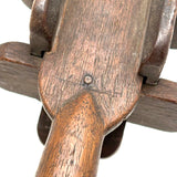 Lovely 19th Century Walnut Whimsy Rattle with Asymetrical Handle
