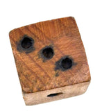 One Very Wonky Hand-carved Die with Inked Dots