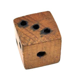 One Very Wonky Hand-carved Die with Inked Dots