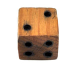 One Very Wonky Hand-carved Die with Inked Dots