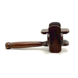 Lovely 19th Century Walnut Whimsy Rattle with Asymetrical Handle