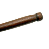 Lovely 19th Century Walnut Whimsy Rattle with Asymetrical Handle