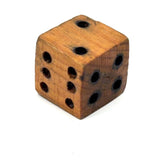 One Very Wonky Hand-carved Die with Inked Dots