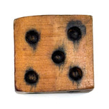 One Very Wonky Hand-carved Die with Inked Dots