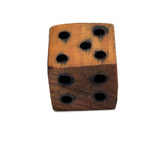 One Very Wonky Hand-carved Die with Inked Dots