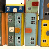 Super Sweet Set of Handmade Wooden Houses c. 1940s