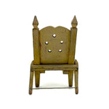 Pennsylvania Folk Art Miniature Chair in Old Yellow Paint with Carved Star