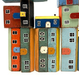 Super Sweet Set of Handmade Wooden Houses c. 1940s