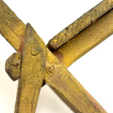 Pennsylvania Folk Art Miniature Chair in Old Yellow Paint with Carved Star