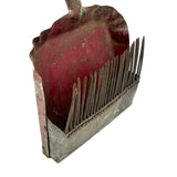 C. 1930s-40s Dustpan + Nails Make Do Cranberry Rake, Found in Maine