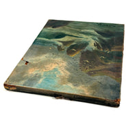 Rocky Shore and Gulls, Radiant Antique Varnished Seascape Signed E. Heaten