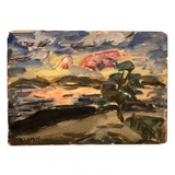 Adelaide Lawson Wood Expressionistic Landscape, Oil on Artist Board, Signed