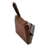 C. 1930s-40s Dustpan + Nails Make Do Cranberry Rake, Found in Maine