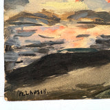 Adelaide Lawson Wood Expressionistic Landscape, Oil on Artist Board, Signed