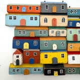 Super Sweet Set of Handmade Wooden Houses c. 1940s