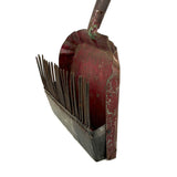 C. 1930s-40s Dustpan + Nails Make Do Cranberry Rake, Found in Maine