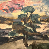 Adelaide Lawson Wood Expressionistic Landscape, Oil on Artist Board, Signed