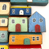Super Sweet Set of Handmade Wooden Houses c. 1940s