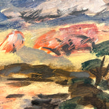 Adelaide Lawson Wood Expressionistic Landscape, Oil on Artist Board, Signed