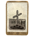 Peace on Earth, Atmospheric c. 1890s American Soldiers at Camp Cabinet Card, Lebanon, PA