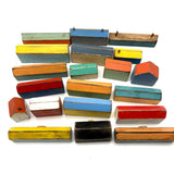 Super Sweet Set of Handmade Wooden Houses c. 1940s