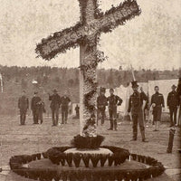 Peace on Earth, Atmospheric c. 1890s American Soldiers at Camp Cabinet Card, Lebanon, PA