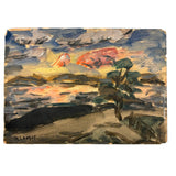 Adelaide Lawson Wood Expressionistic Landscape, Oil on Artist Board, Signed
