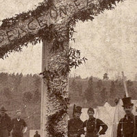 Peace on Earth, Atmospheric c. 1890s American Soldiers at Camp Cabinet Card, Lebanon, PA