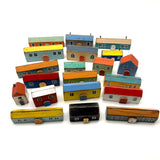 Super Sweet Set of Handmade Wooden Houses c. 1940s