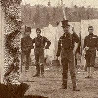 Peace on Earth, Atmospheric c. 1890s American Soldiers at Camp Cabinet Card, Lebanon, PA