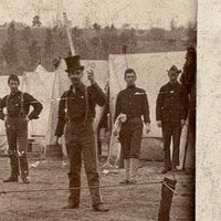 Peace on Earth, Atmospheric c. 1890s American Soldiers at Camp Cabinet Card, Lebanon, PA