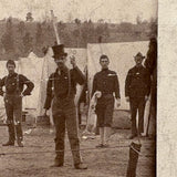 Peace on Earth, Atmospheric c. 1890s American Soldiers at Camp Cabinet Card, Lebanon, PA