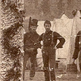 Peace on Earth, Atmospheric c. 1890s American Soldiers at Camp Cabinet Card, Lebanon, PA