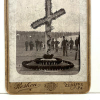 Peace on Earth, Atmospheric c. 1890s American Soldiers at Camp Cabinet Card, Lebanon, PA