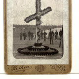 Peace on Earth, Atmospheric c. 1890s American Soldiers at Camp Cabinet Card, Lebanon, PA