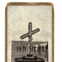 Peace on Earth, Atmospheric c. 1890s American Soldiers at Camp Cabinet Card, Lebanon, PA