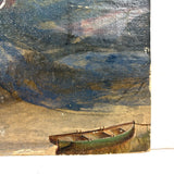 Unsigned Oil on Board Portrait Over Landscape from the Circle of Wood Gaylor and Adelaide Lawson