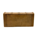 Beautiful, Spare, Two Compartment 19th Century Book Shaped Box Carved From One Piece of Wood