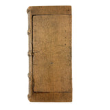 Beautiful, Spare, Two Compartment 19th Century Book Shaped Box Carved From One Piece of Wood