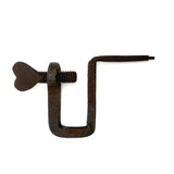 Another (Larger) 19th Century Hand-forged Iron Heart Quilting Clamp