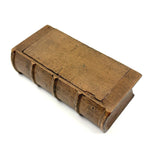 Beautiful, Spare, Two Compartment 19th Century Book Shaped Box Carved From One Piece of Wood