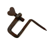 Another (Larger) 19th Century Hand-forged Iron Heart Quilting Clamp