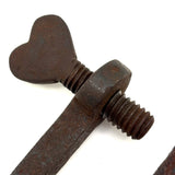 Another (Larger) 19th Century Hand-forged Iron Heart Quilting Clamp