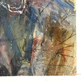 Unsigned Oil on Board Portrait Over Landscape from the Circle of Wood Gaylor and Adelaide Lawson