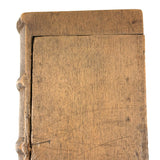 Beautiful, Spare, Two Compartment 19th Century Book Shaped Box Carved From One Piece of Wood